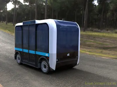 Driverless shuttle Olli low poly model Low-poly 3D model