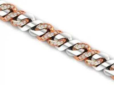 CUBAN CHAIN BRACELET 3D print model