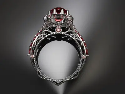 Diamond ring 3D print model
