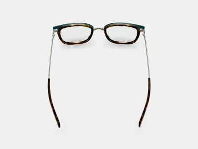 Tiago Eyeglasses in Layered Fiddle Leaf with Riesling 3D model