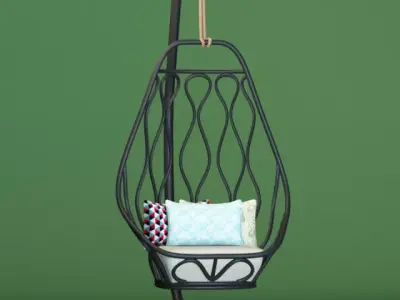 Outdoor Swing metal Chair Free 3D model