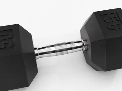 50LB Hex Dumbell 3D model