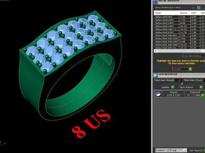 Luxury Men Rings Designs 6MR076 3D print model