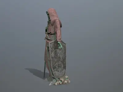 statue 3 Low-poly 3D model
