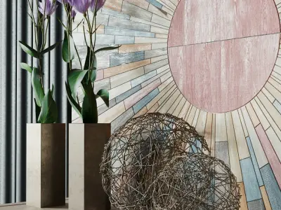 Decoration set Copper Sun 3D model