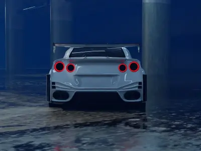 nissan r35 gtr liberty walk 3D model
