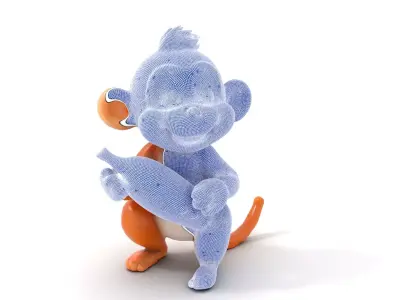 Playful Monkey Toy model pack Low-poly 3D model