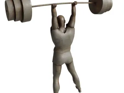 Weightlifter sculpture 3D model