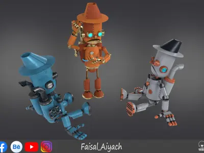 Robot Vivo 2V Low-poly 3D model