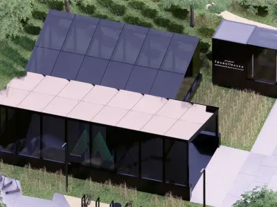 Subway Station Entrance with Elevator in Kyiv 3D model