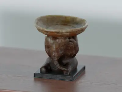 Elephant Bowl Rustic Home Decor Jewelry Holder and Altar Dish 3D print model