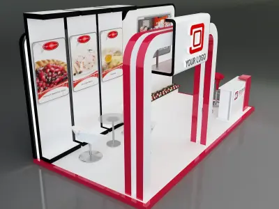 Booth Exhibition Stand a135 3D model