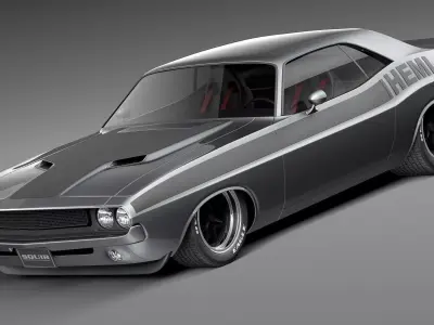 Dodge Challenger 1970 ProTouring Custom 3D Model 3D model