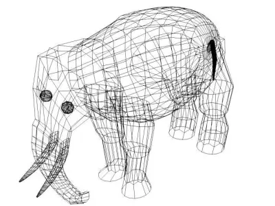 Elephant - Asia Male 3D model