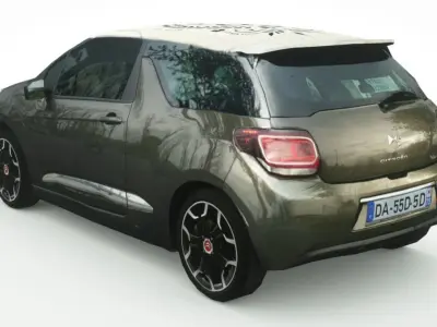 Citroen DS3 2019 Low-poly 3D model