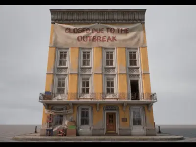 1940s Abandoned Office Low-poly 3D model