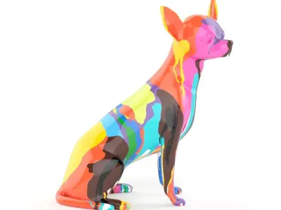 Graffiti Chihuahua 3D model
