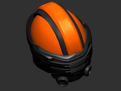 helmet high poly sculpt 3d printable  3D model 58