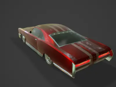 Bonneville car Low-poly 3D model