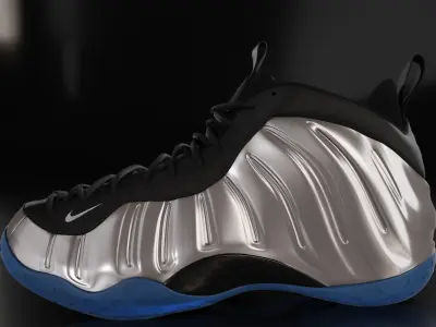 Nike Air Foamposite sneaker Low-poly 3D model