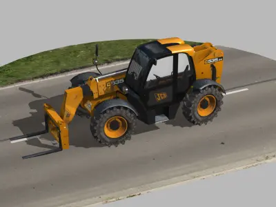 Telescopic Handler Forklift JCB 535 95 Low-poly 3D model