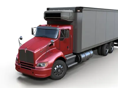 Kenworth t440 box truck Low-poly 3D model