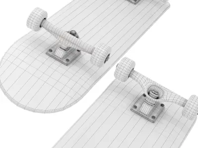 Skateboard 3D model 10