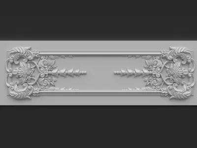 CNC Wall Panel Sculpted Ornament vol 4 3D print model