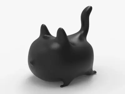 Fat cat 3D model