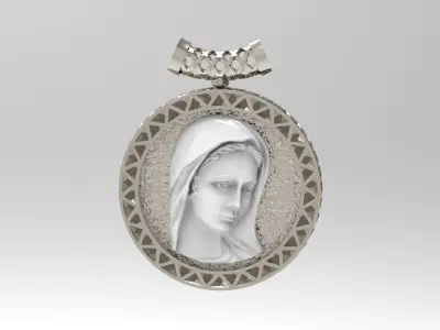 Pendant VIRGIN MARY N -164 3D print model