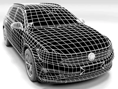 VW PASSAT ALLTRACK 2021 Low-poly 3D model