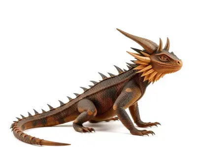 Horned Agama Lizard model pack Low-poly 3D model