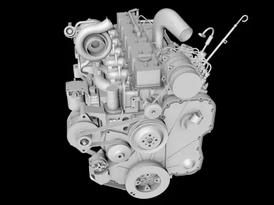 Diesel engines 3D model purchase