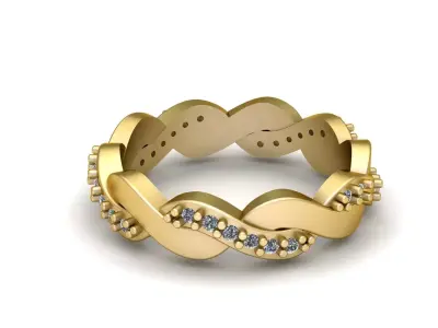 LUXURY FEMALE ENGAGEMENT RING 3D PRINTABLE MODEL 3D print model