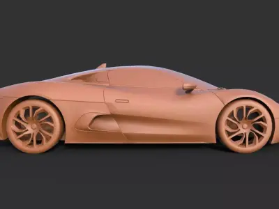 Jaguar C-X75 3D print model