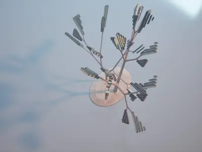 Conceptual shrub S1Av5 Low-poly 3D model