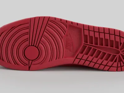 Air Jordan 1 Low Method of Make Gym Red Metallic Gold Low-poly 3D model