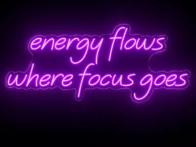 Energy flows Neon Sign 3D model