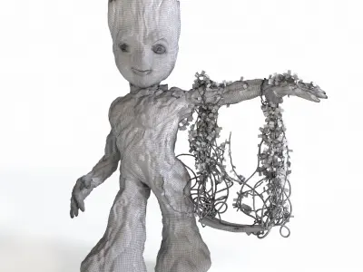 Baby Groot swing 3D model
