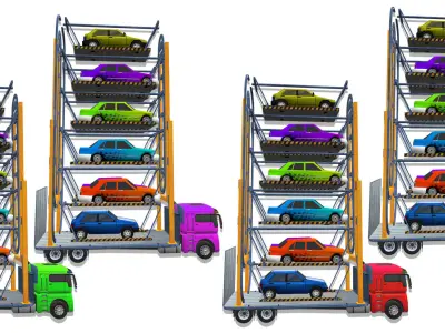 Parking Truck crane 3D model