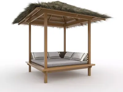 Poolside Cabana 11 3D model