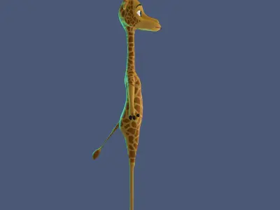 Stylized Giraffe NoRig Low-poly 3D model
