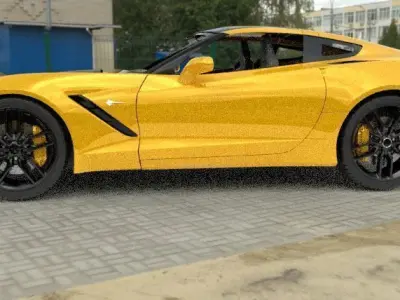 chevrolet corvette c7 stingray Low-poly 3D model