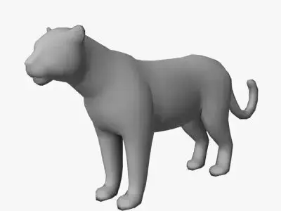 Low Poly Leopard panther Low-poly 3D model