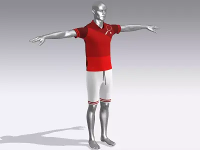 Tennis Player Uniform Low-poly 3D model