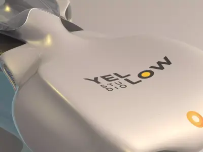 Futuristic Vehicle  Low-poly 3D model