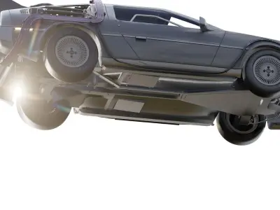 1985 Delorean movie model 3D model