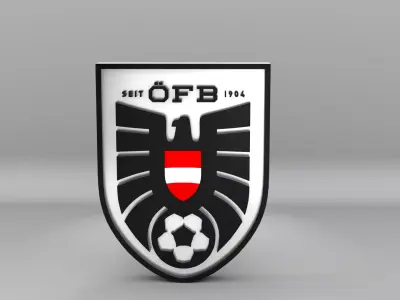 Austria National Soccer Team Logo 3D model