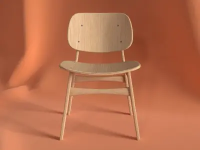 Realistic Chair 3D Model with 4K Texture and UV Unwrapping 3D model