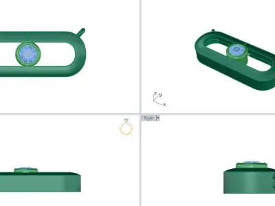 messika Gold Move Uno Yellow Gold Diamond Necklace 3D print model